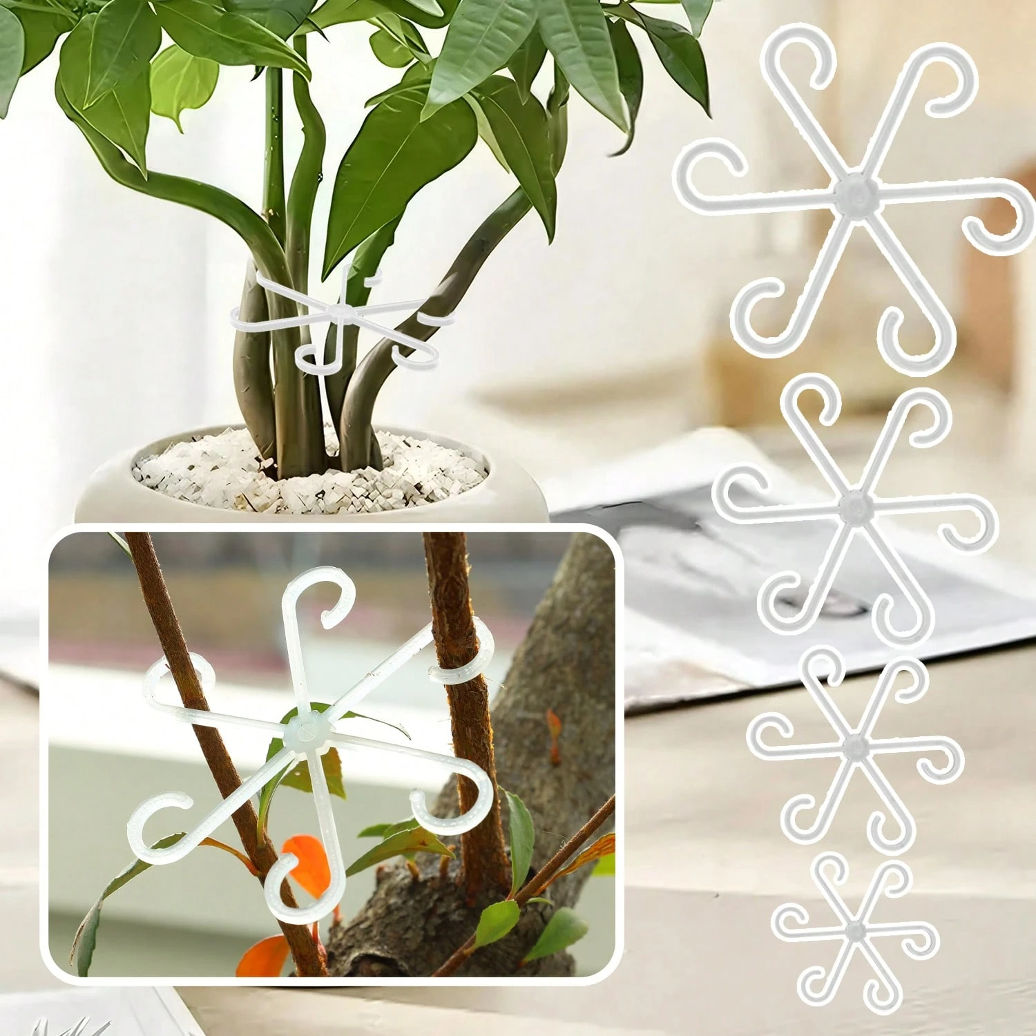 Gardening Tools For Home - 1Pc Plastic Plant Support Clips Sturdy