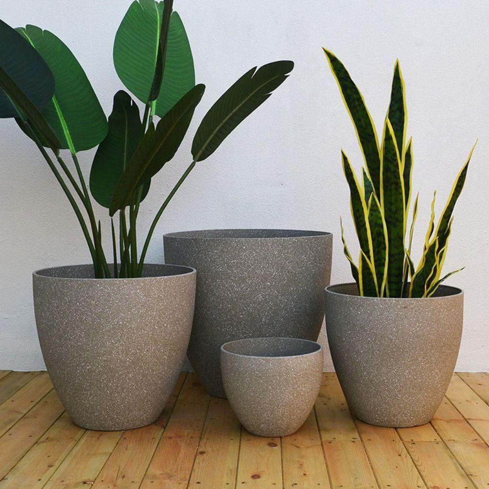 Vertical Wall Planter - Frosted Imitation Stone Bonsai Flowerpot Balcony