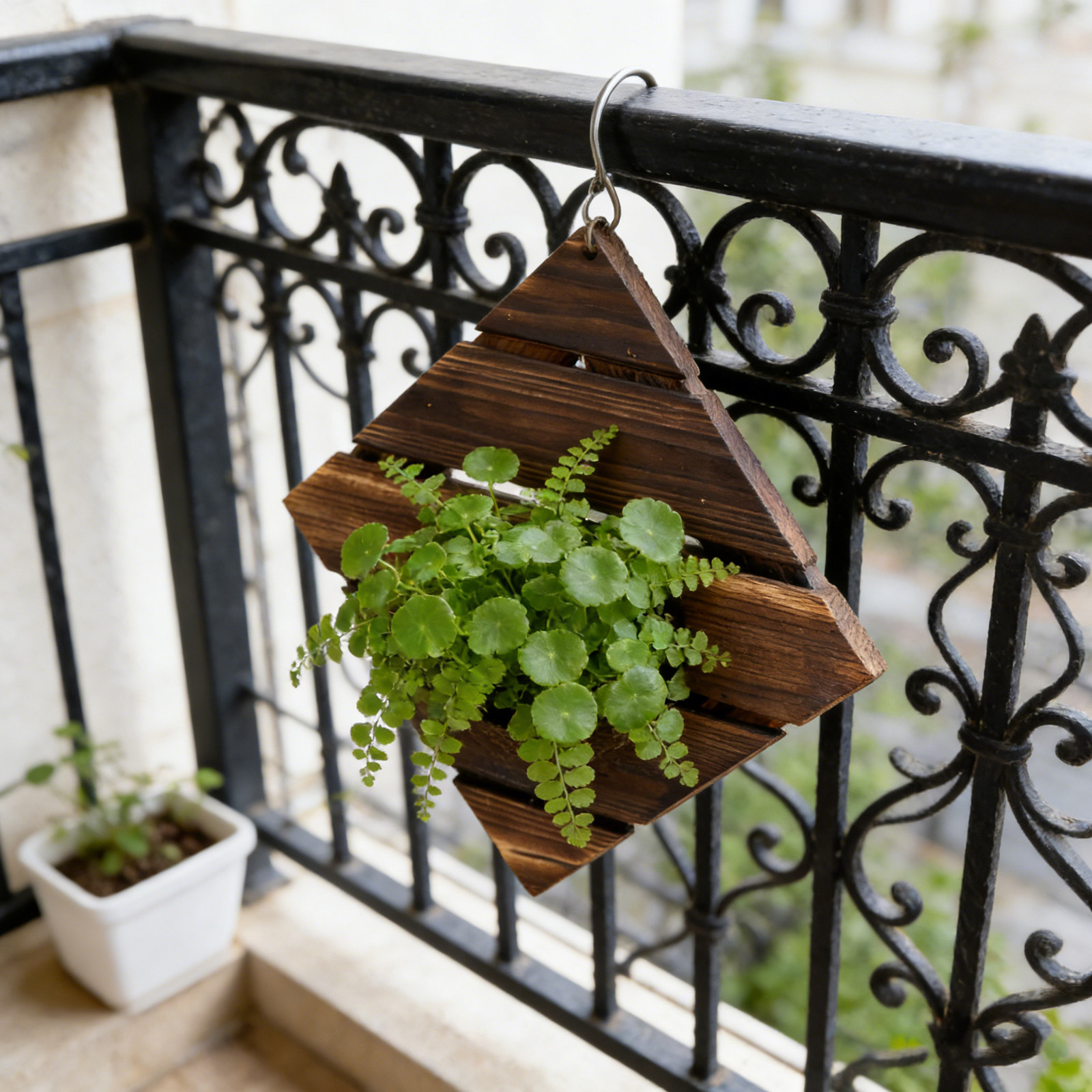 Vertical Wall Planter - Rustic Wood Wall Planter Indoor Fern