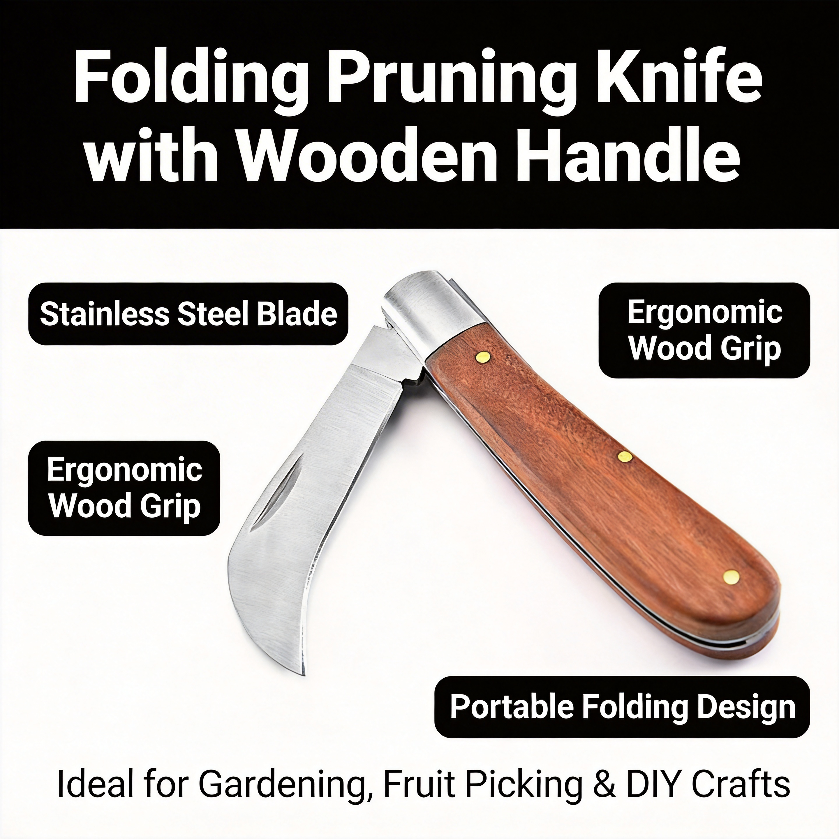 Harvest Knife Garden - Folding Grafting Knife -Professional Grafting Tools