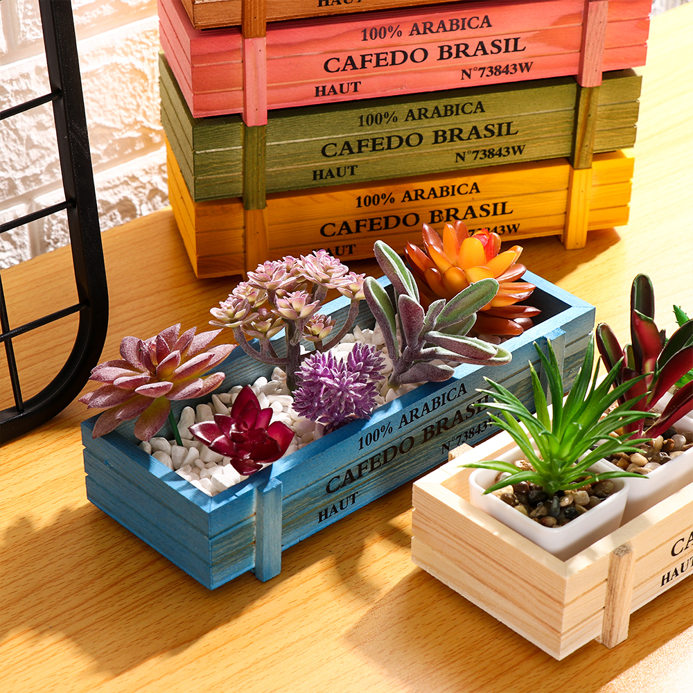 Natural Wooden Flowerpot Garde - Gardening Tools Vintage บทวิจารณ์และราคา