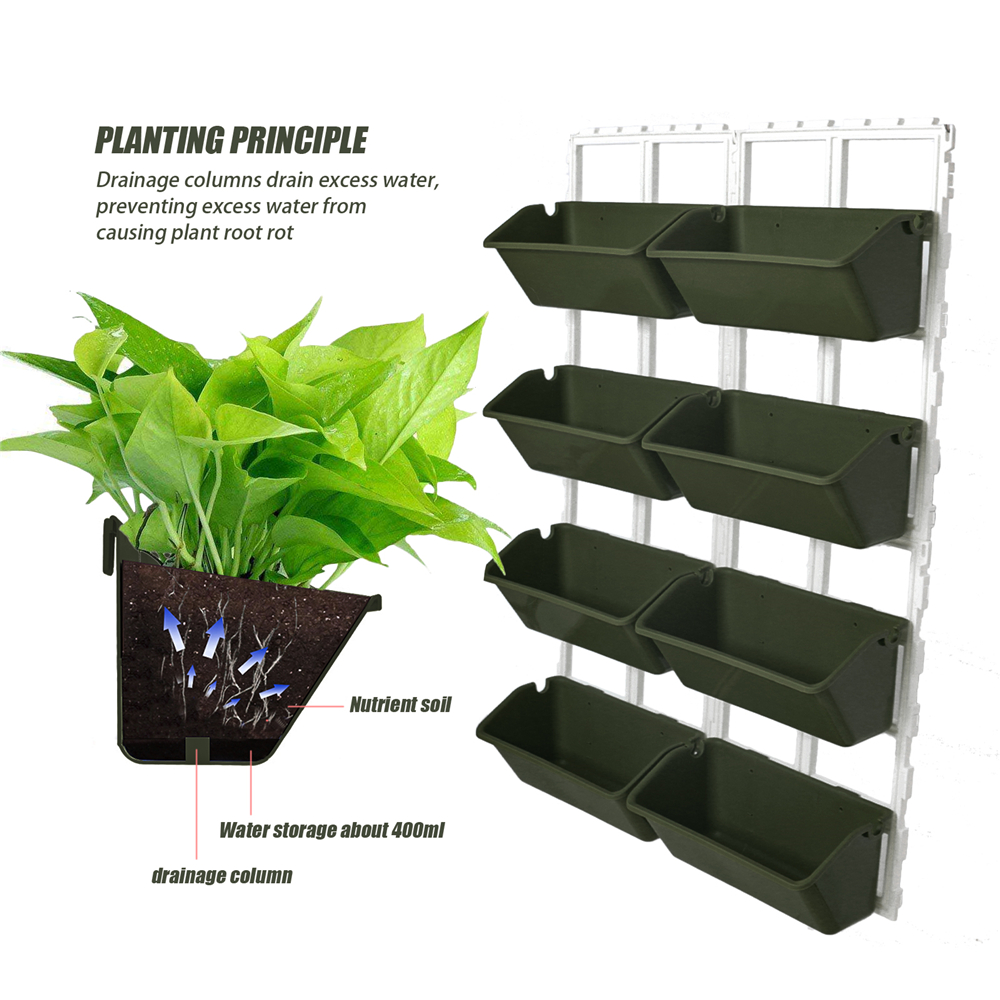 4 Tier Wall-Mounted Elevated G - Vertical Wall Planter บทวิจารณ์และราคา