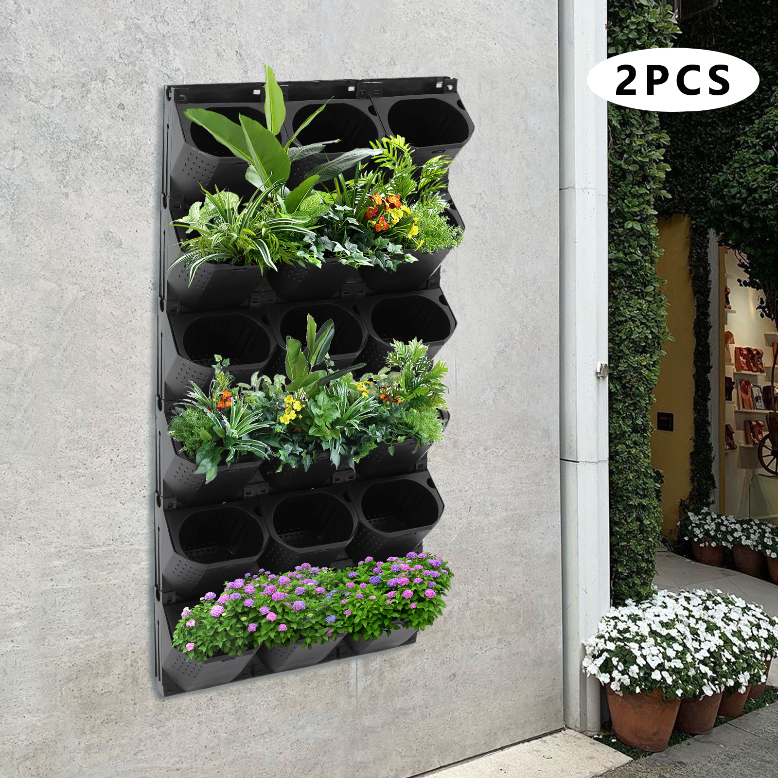 Stackable Self Watering Wall P - Vertical Wall Planter บทวิจารณ์และราคา