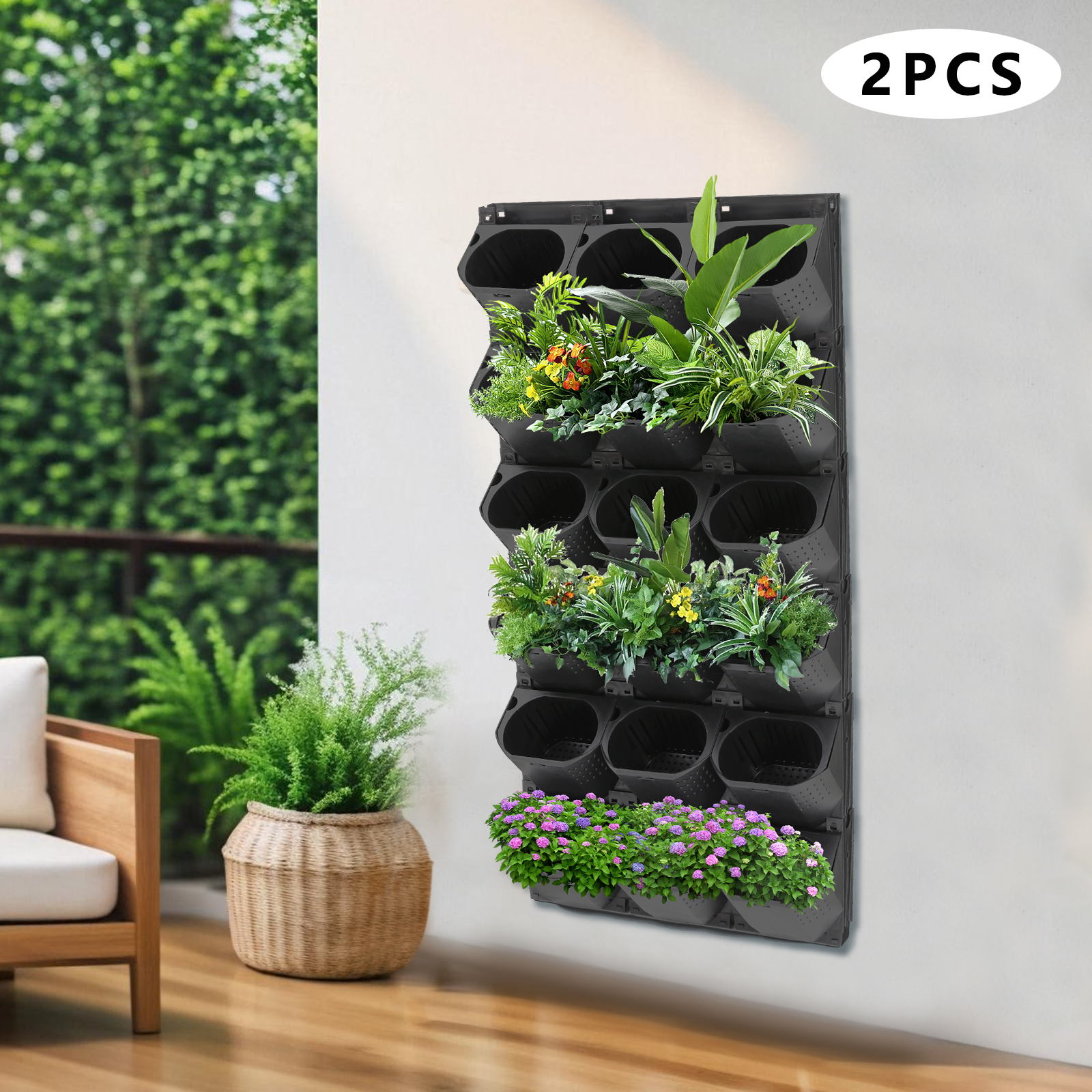 Stackable Self Watering Wall P - Vertical Wall Planter บทวิจารณ์และราคา