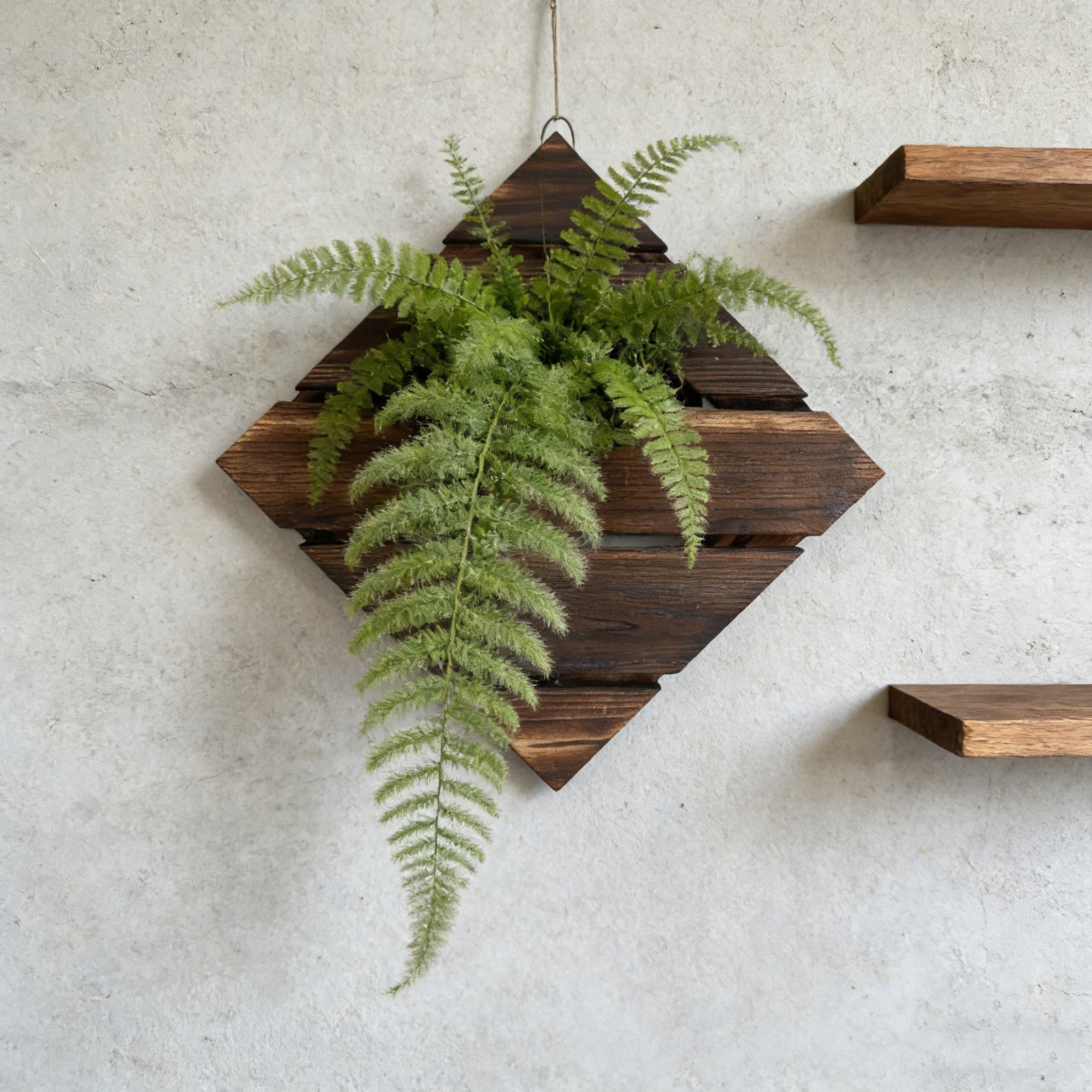 Rustic Wood Wall Planter Indoo - Vertical Wall Planter บทวิจารณ์และราคา