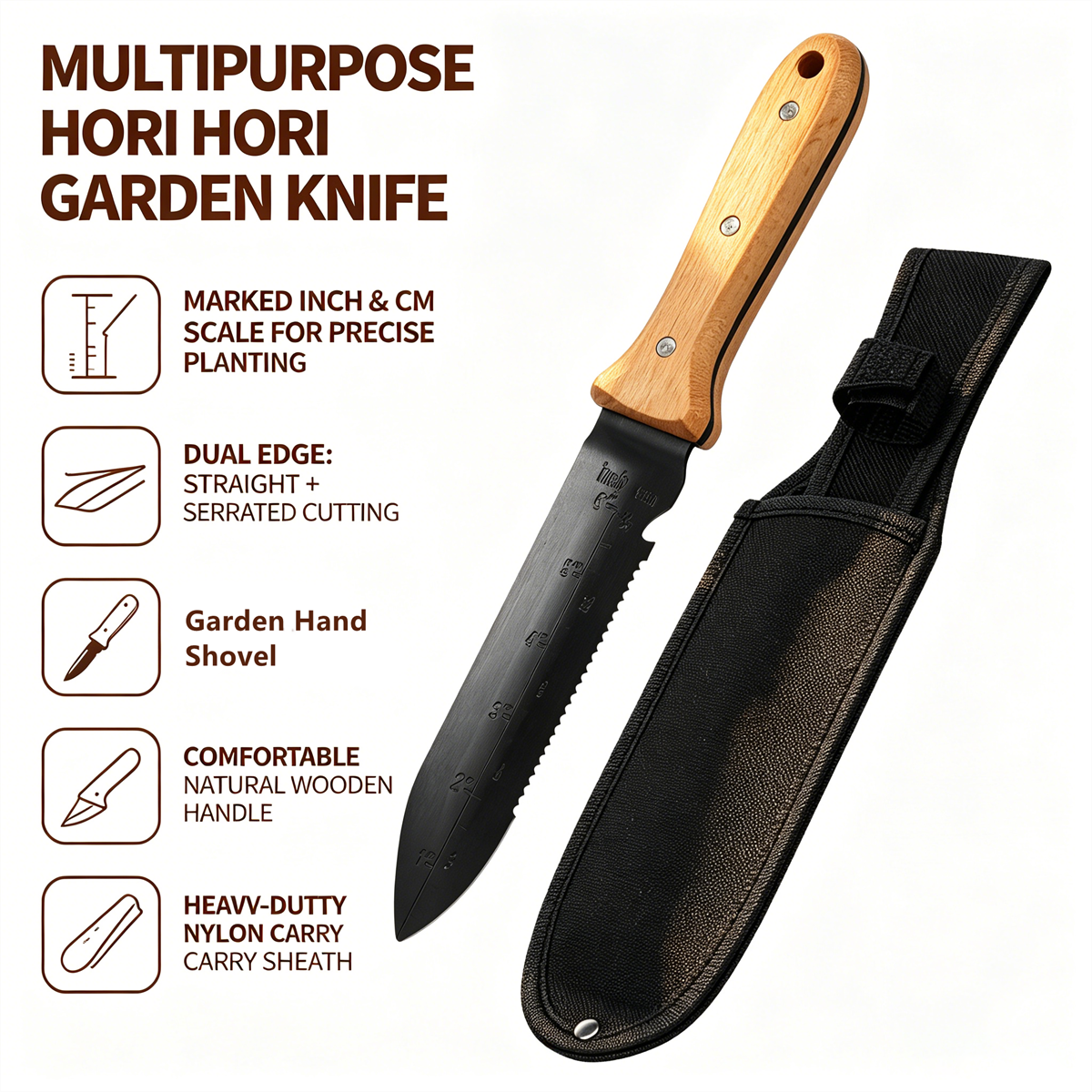 Garden Hori Hori Knife Stainle - Harvest Knife Garden บทวิจารณ์และราคา