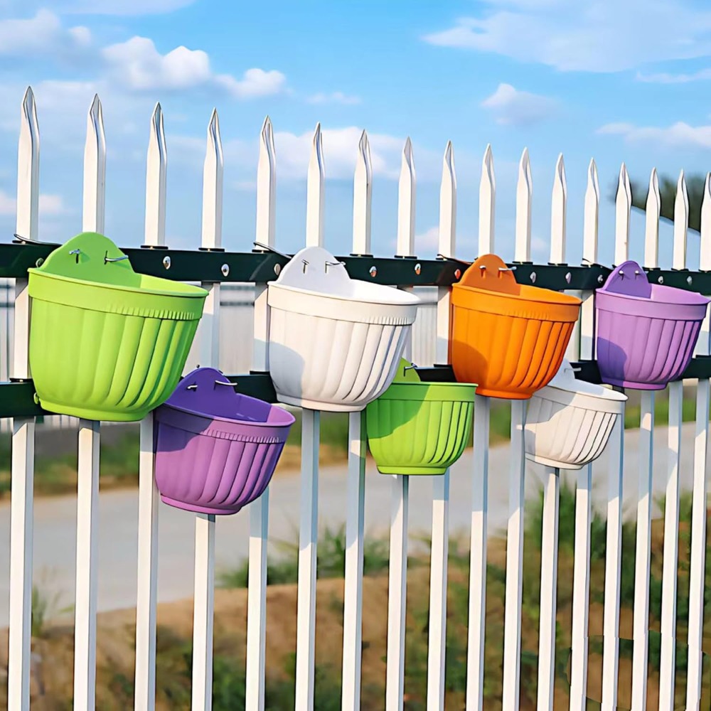 8-Pack Colorful Resin Wall Han - Vertical Wall Planter บทวิจารณ์และราคา