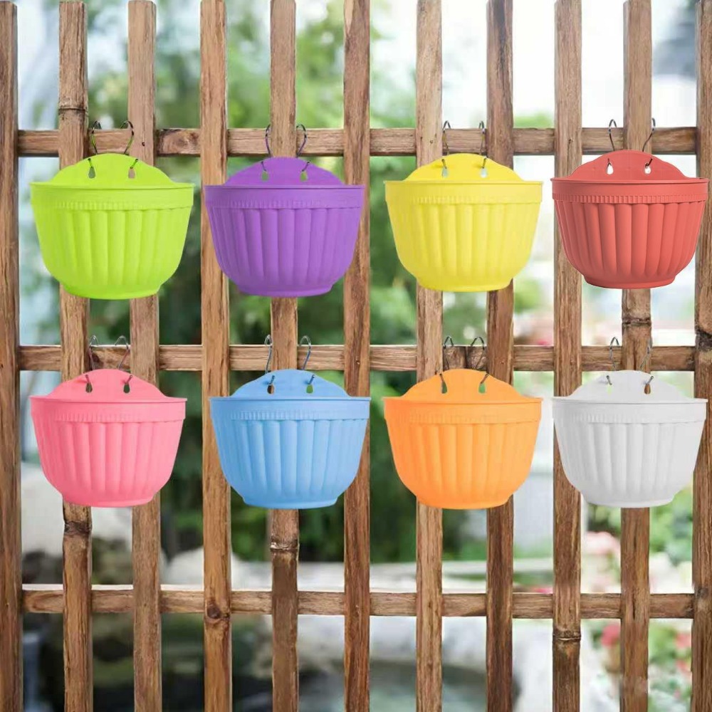 8-Pack Colorful Resin Wall Han - Vertical Wall Planter บทวิจารณ์และราคา