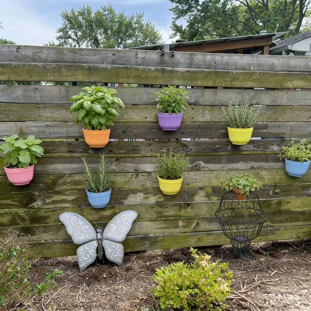 8-Pack Colorful Resin Wall Han - Vertical Wall Planter บทวิจารณ์และราคา
