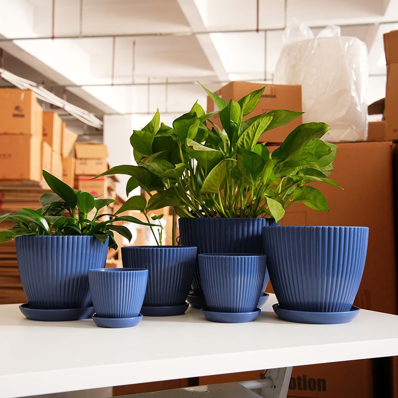 Vertical Striped Thickened Pla - Vertical Wall Planter บทวิจารณ์และราคา
