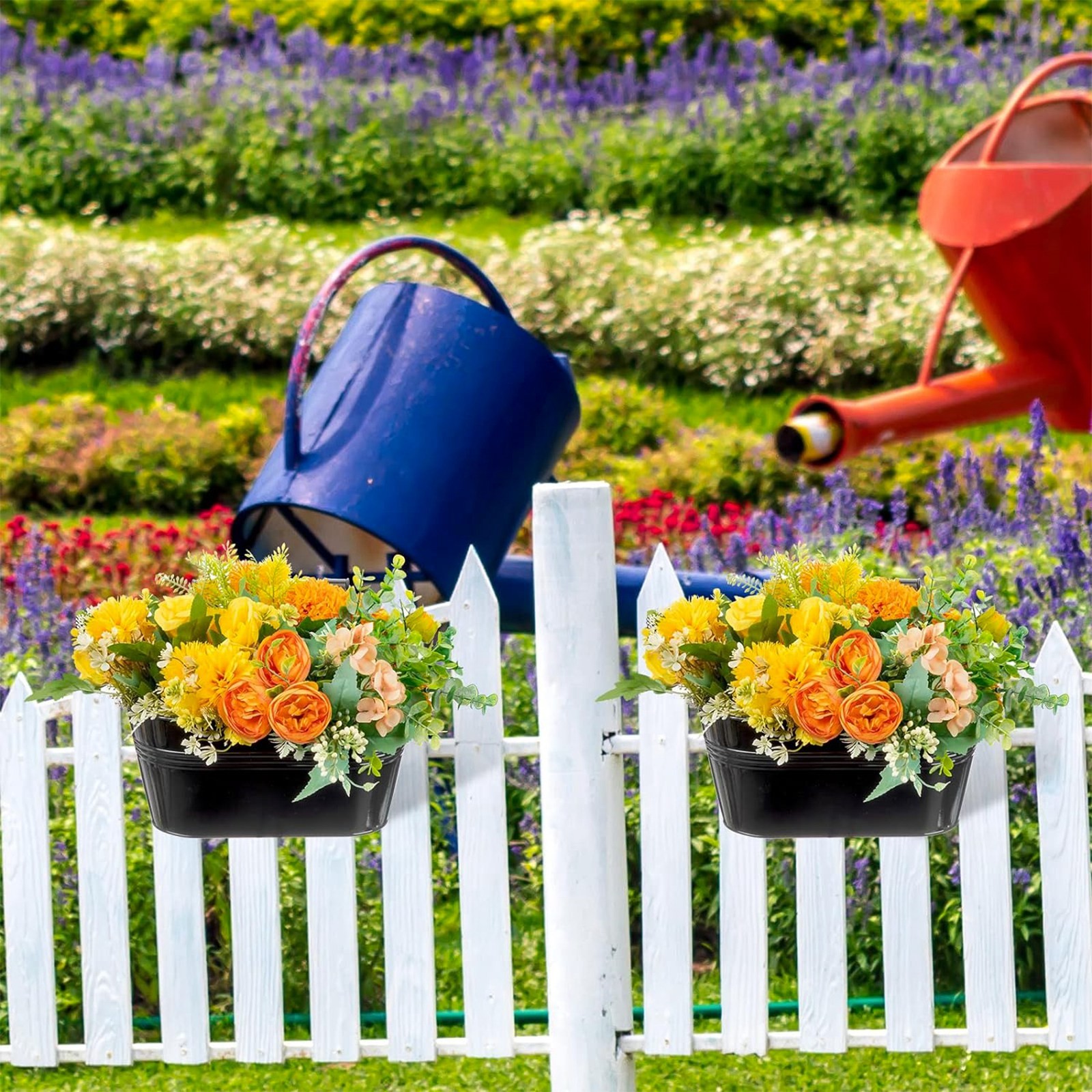 Metal Iron Hanging Flower Pots - Vertical Wall Planter บทวิจารณ์และราคา