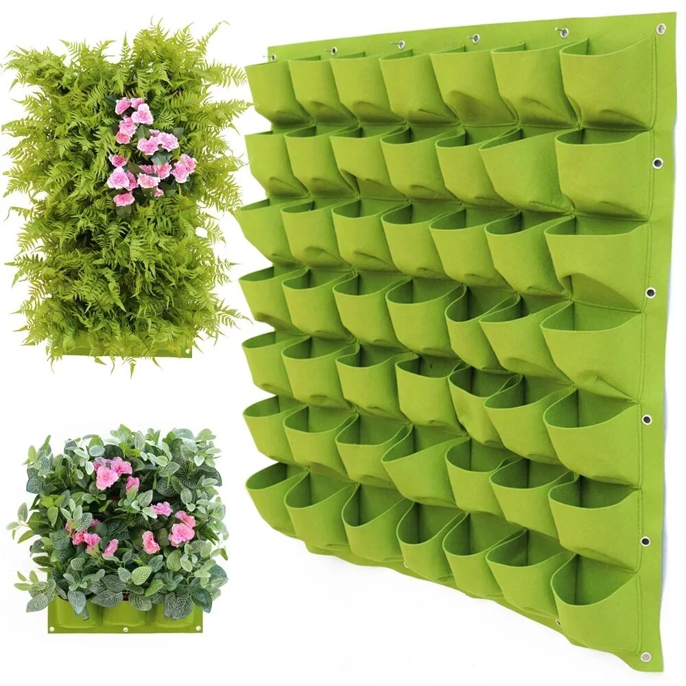 NEW Wall Hanging Pockets Plant - Vertical Wall Planter บทวิจารณ์และราคา