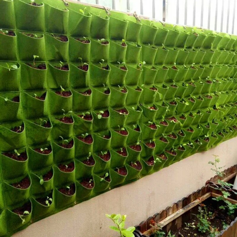 NEW Wall Hanging Pockets Plant - Vertical Wall Planter บทวิจารณ์และราคา