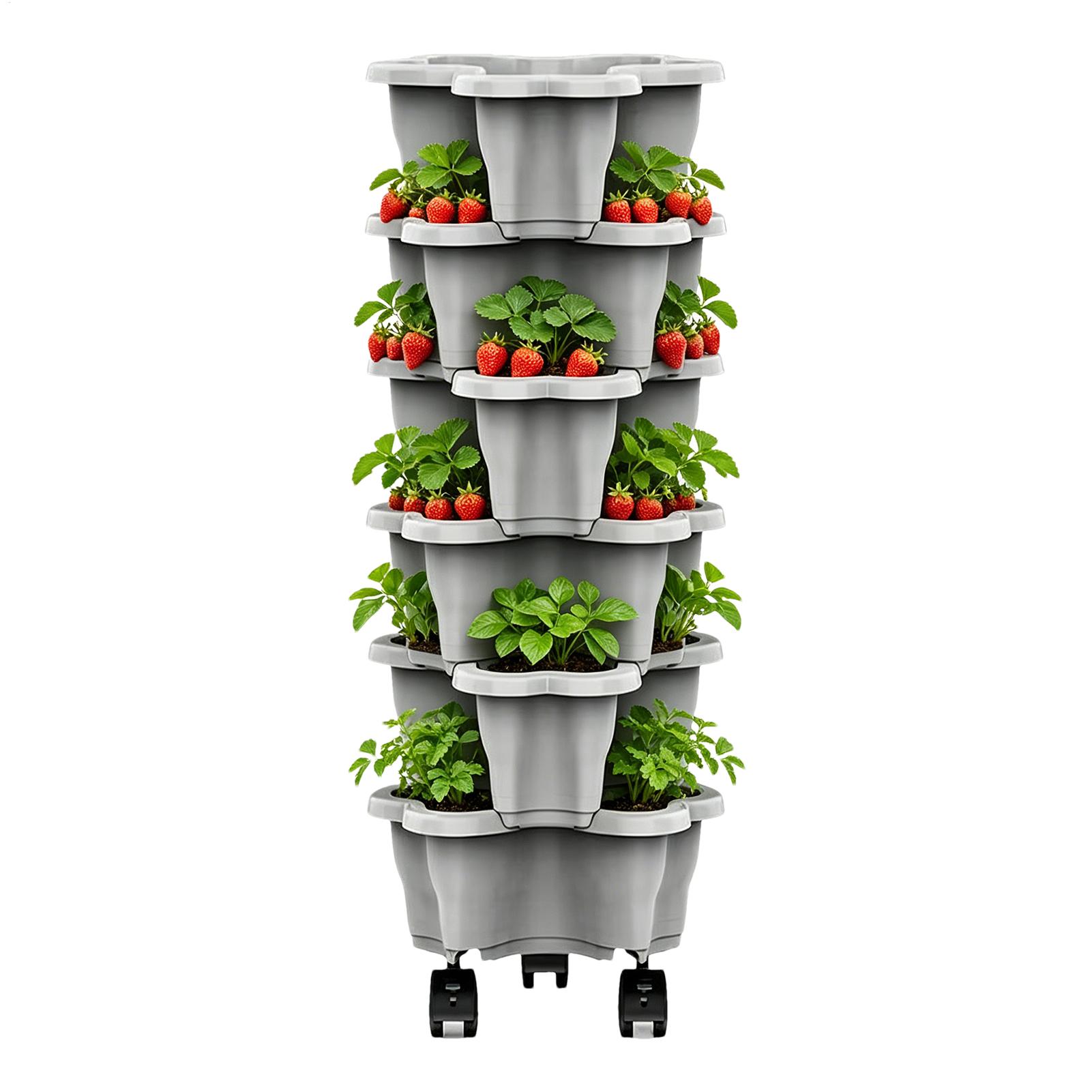 New Vertical Tower Stackable F - Vertical Wall Planter บทวิจารณ์และราคา