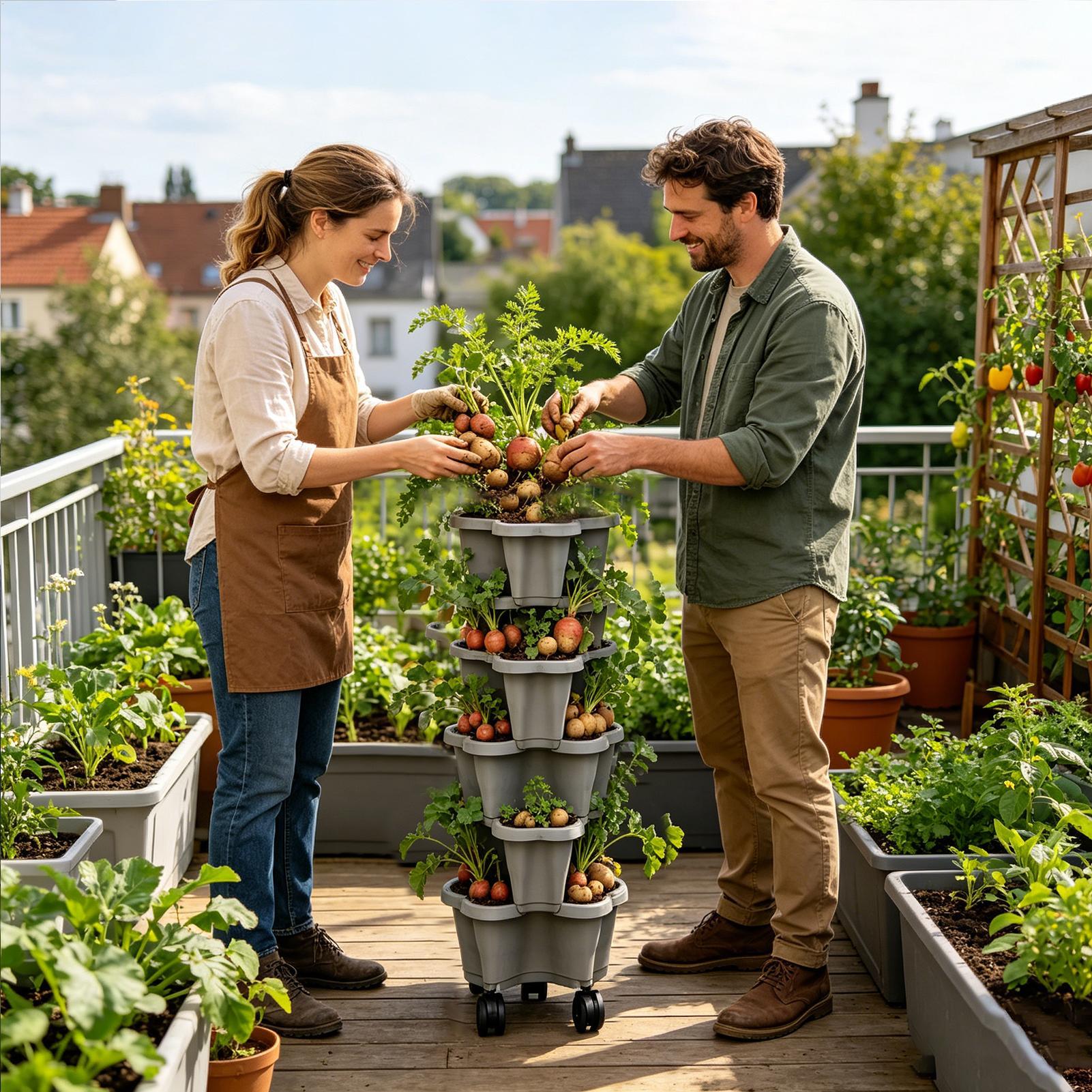 New Vertical Tower Stackable F - Vertical Wall Planter บทวิจารณ์และราคา