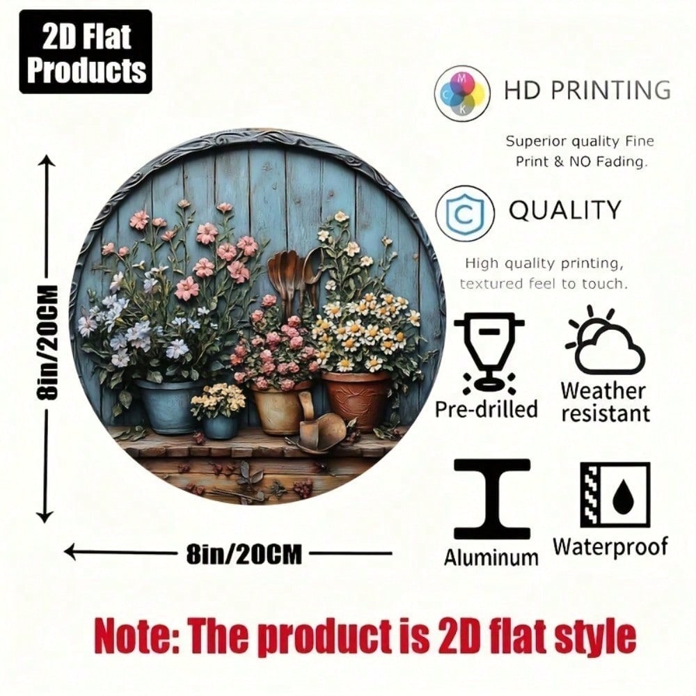 Vintage Round Aluminum Wall Ar - Gardening Tools Vintage บทวิจารณ์และราคา