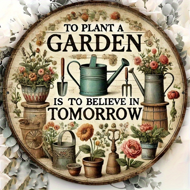 2D Flat, Rustic Farmhouse Wood - Gardening Tools Vintage บทวิจารณ์และราคา