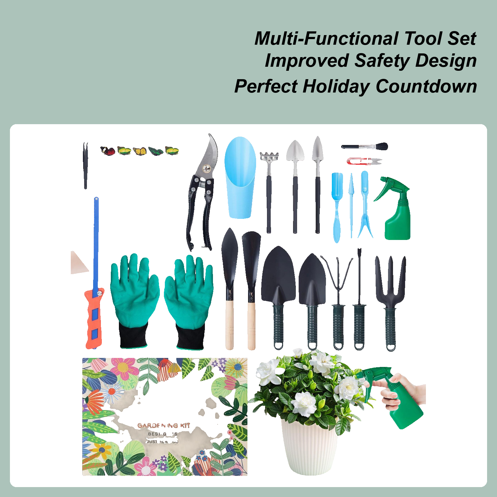 24 Days Countdown Calendar Pra - Gardening Tools Mothers Day บทวิจารณ์และราคา