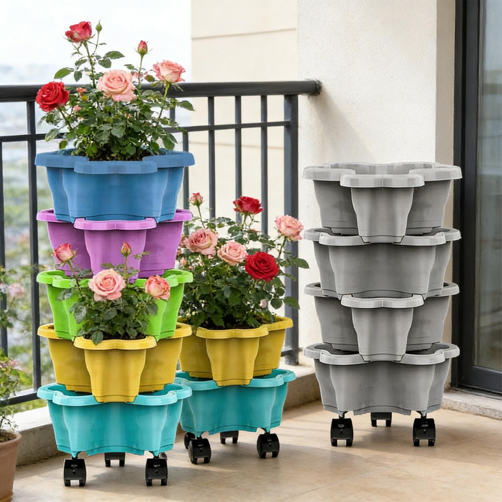 4/5 Tiers Flowerpot Vertical T - Vertical Wall Planter บทวิจารณ์และราคา