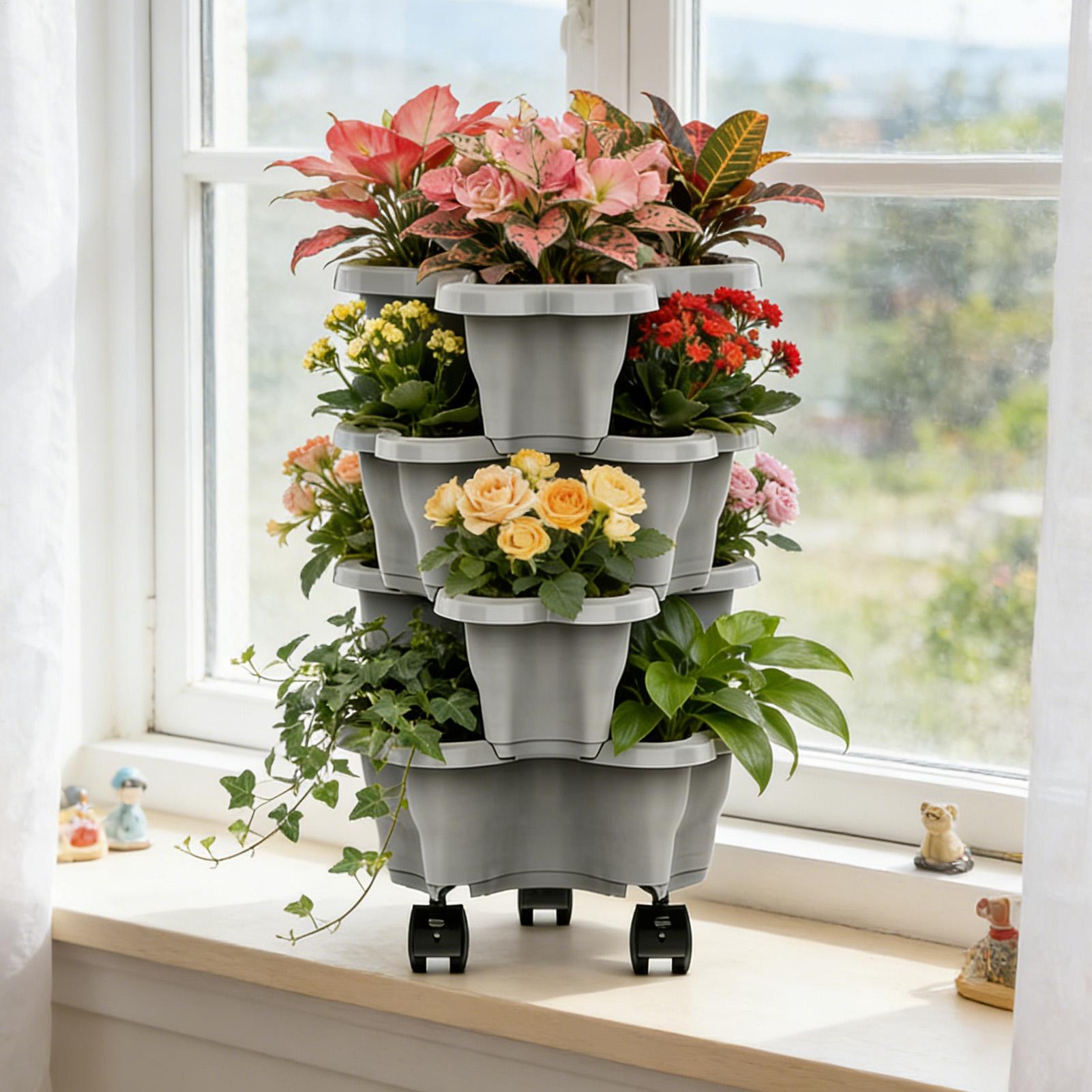 4/5 Tiers Flowerpot Vertical T - Vertical Wall Planter บทวิจารณ์และราคา