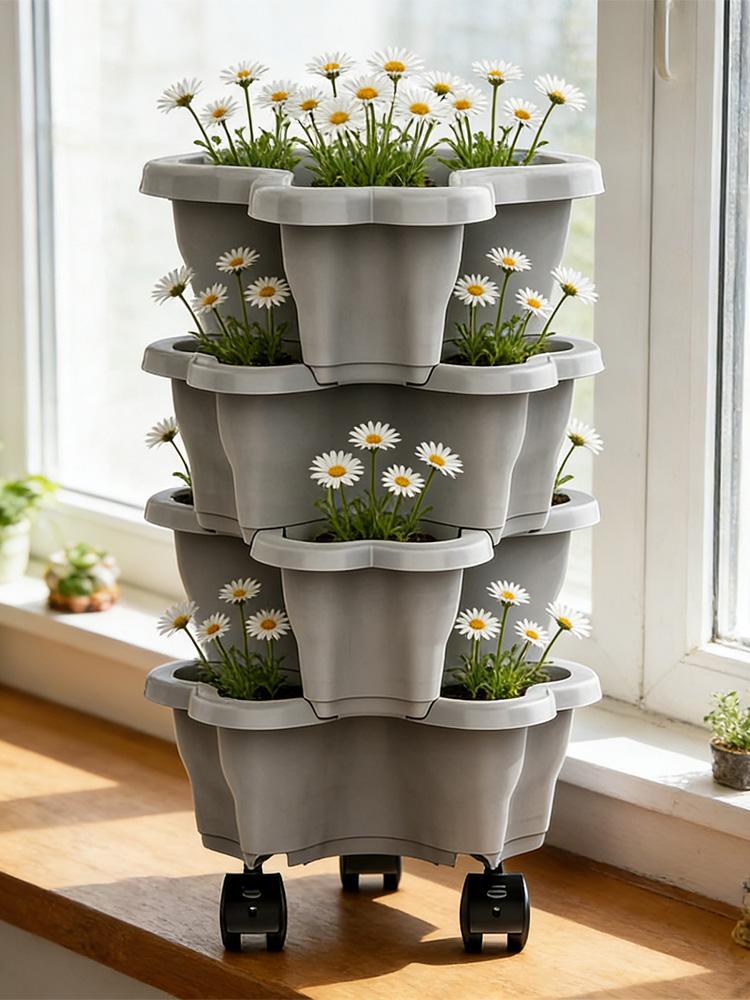 4/5 Tiers Flowerpot Vertical T - Vertical Wall Planter บทวิจารณ์และราคา